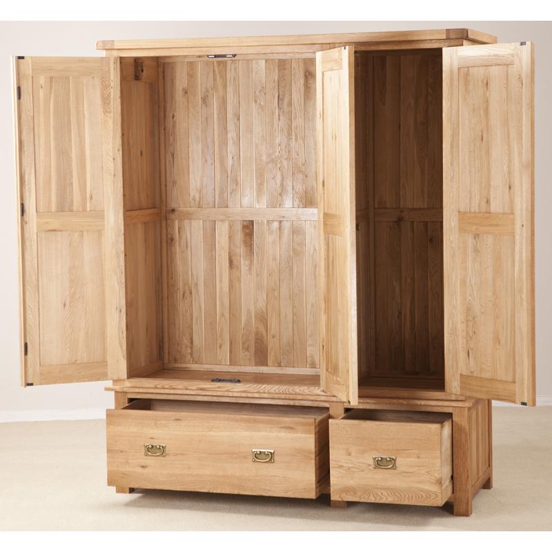 Kingsbury Solid Oak Triple Wardrobe